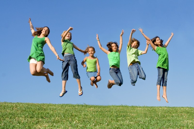 3469521 - happy group of kids jumping